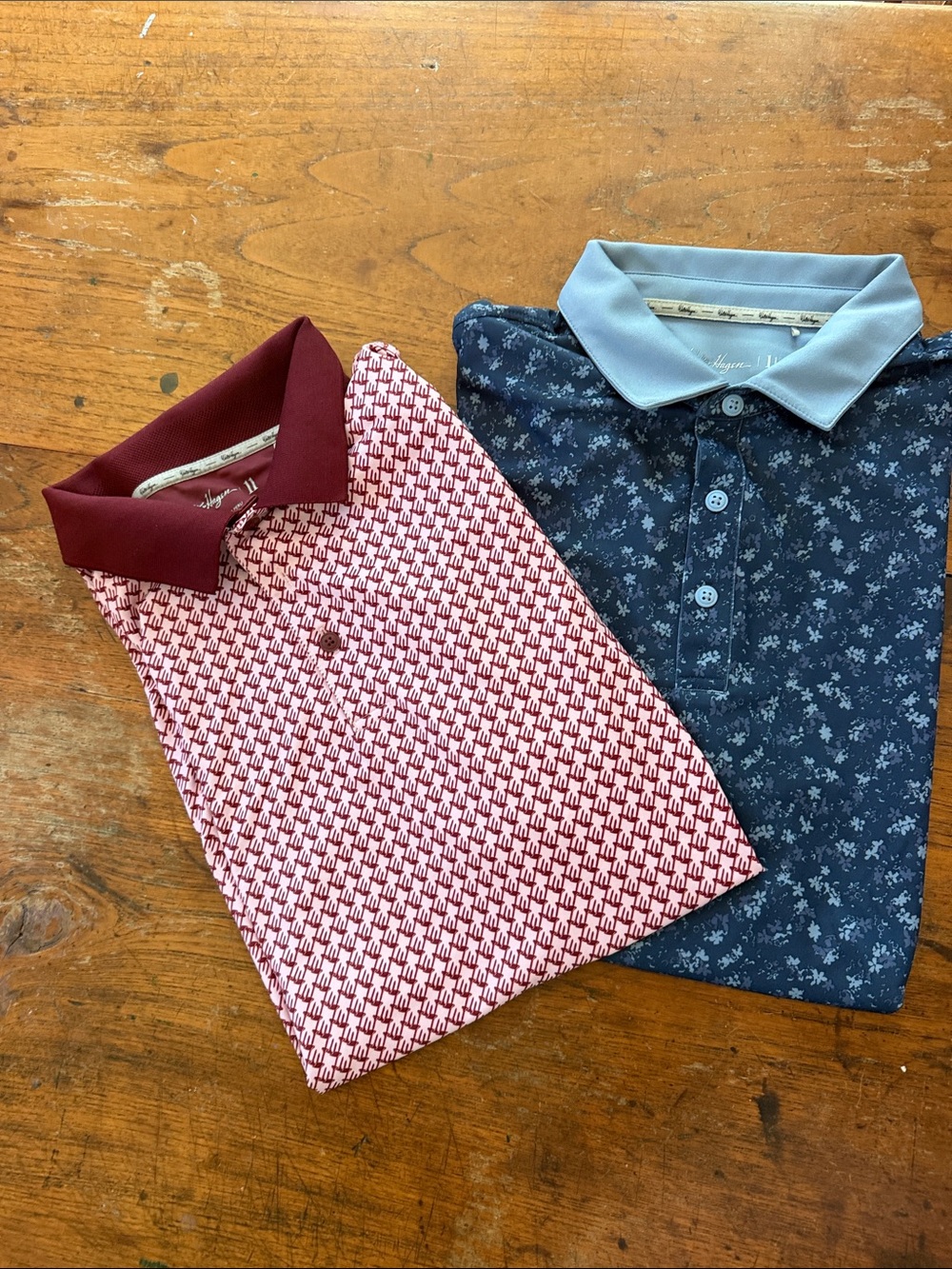 Two Walter Hagan golf shirts